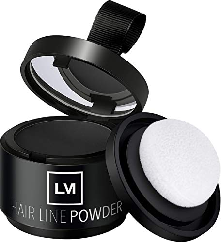 LEON MIGUEL Hair Line Powder – Rayita en Polvo - Polvo de línea de cabello modificado natural, Polvo de reparación de cabello de maquillaje de belleza | 4g (NEGRO)