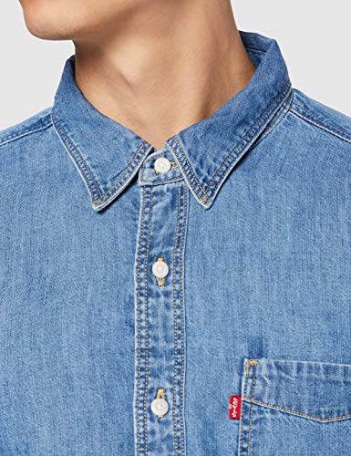 Levi's Sunset 1 Pkt Slim Camisa, Cotton Tencel Mid Worn, XL para Hombre