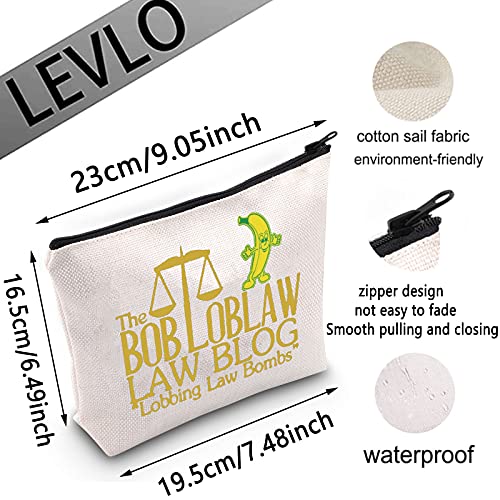 LEVLO Desarrollo arrestado cosméticos maquillaje bolsa arrestado fanáticos del desarrollo regalo The Bob Loblaw Ley Blog Lobbing Law Bombs maquillaje cremallera bolsa bolsa para mujeres niñas