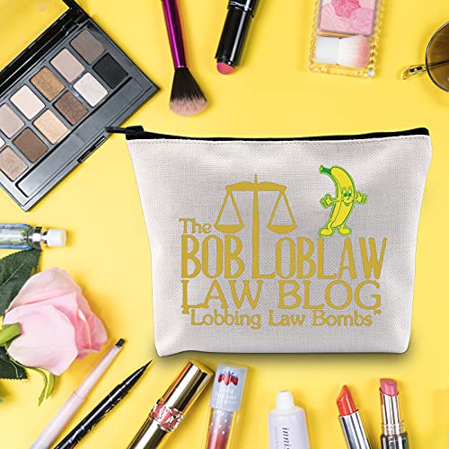 LEVLO Desarrollo arrestado cosméticos maquillaje bolsa arrestado fanáticos del desarrollo regalo The Bob Loblaw Ley Blog Lobbing Law Bombs maquillaje cremallera bolsa bolsa para mujeres niñas