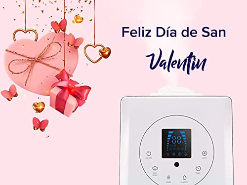 LEVOIT Humidificador Ultrasónico 6L de Vapor Caliente y Frío a Bebes, Humidificador Aromaterapia a 36H y 70 m², Silencioso Auto Modo <32 dB y Temporizador, Doble Boquillas 360°, 3 Niveles Ajustables