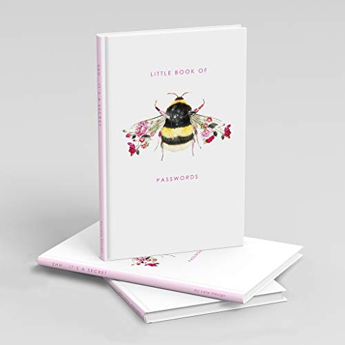 Libro de contraseñas de Internet de Bee - A6 por Lola Design - Cuaderno para contraseñas y abejas de papelería