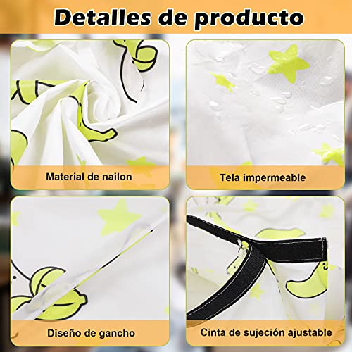 Lictin Capa de Peluquería-Capas de Peluquería de Niños, Capa Impermeable de Cortar Cabello con Estampado, Patrón de Plátano/Diámetro 55 cm (Amarillo)