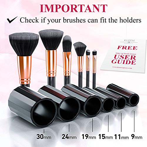 Limpiador de Brochas y Seca Brochas Automático Profesional para Todo Tipo de Brochas de Maquillaje como Brochas de Polvos o de Base de Maquillaje. Limpia y Seca Set de Brochas de Maquillaje en Segundo