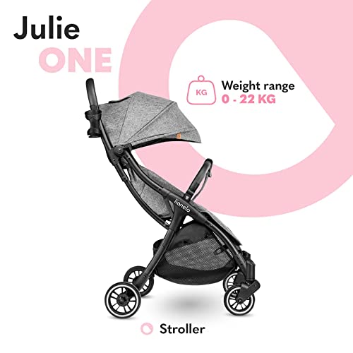 LIONELO Julie One Carrito Para menores hasta 22kg 0-48M Regulación del respaldo Plegado sencillo Ruedas resistentes con amortizadores Cesta para compras