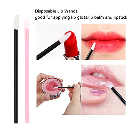 LIONVISON Paleta de Mezcla de Maquillaje con Espátula y 262 Piezas Aplicadores de Maquillaje Desechables Cepillos de Pestañas de Cepillos Labios Delineador de Ojos Clip de Maquillaje Chal