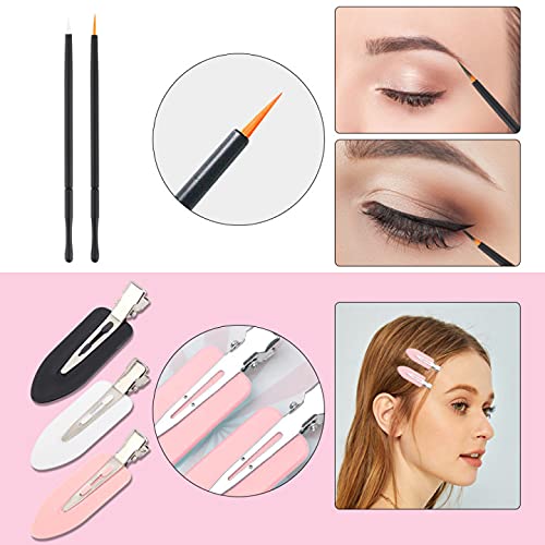 LIONVISON Paleta de Mezcla de Maquillaje con Espátula y 262 Piezas Aplicadores de Maquillaje Desechables Cepillos de Pestañas de Cepillos Labios Delineador de Ojos Clip de Maquillaje Chal