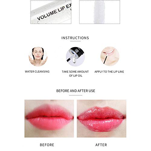 Lip Plumper Gloss, Natural Liquid Lipstick Enhancer humecta y elimina la sequedad. Mejora extrema. Plump Oil Formation.