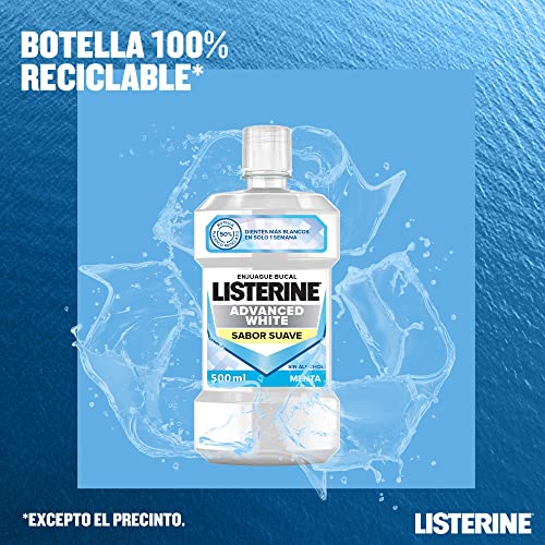 Listerine Enjuague Bucal, Blanqueador Avanzado 500 ml