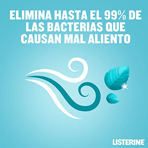 Listerine Enjuague Bucal Mentol Sabor Suave, Azul, Menta, 250 Mililitros