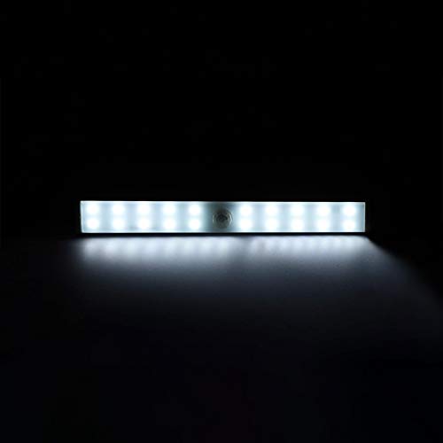 Litake Luz del Armario USB Recargable, 20 LED Luz Nocturna Inalámbrico Control Remoto Ajuste de Brillo Cinta Magnética Minutero Luces LED para Cocina Armario Gabinete Guardarropa, 3 Unidades