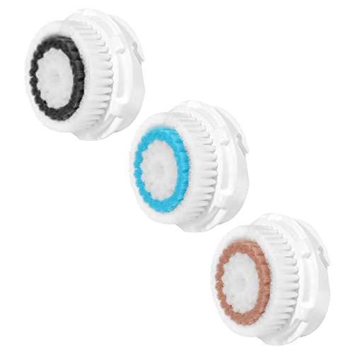 LIUJZZJ 3 Piezas Cabezal de Cepillo para Limpieza Facial Poros Profundos de Repuesto Agujero profundo Compatible con Mia 1,Mia2, Mia3