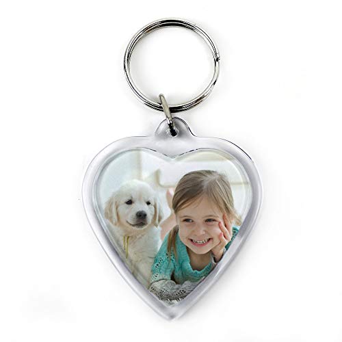 Llavero Corazón Personalizado con Foto/Diseño/Nombre/Frase. Llaveros Personalizados con Foto 2 Caras. Regalos Personalizados con Foto. Varios Modelos. Llavero Corazón