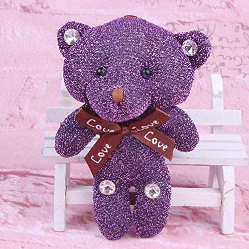 Llavero de oso lindo y creativo para niñas, diseño de oso de peluche con colgante de juguete, regalo pequeño, personalidad de amor, creativa y exquisita mano de obra