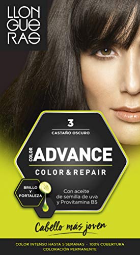 Llongueras Advance Tinte de Cabello Permanente Tono #3 Castaño Oscuro