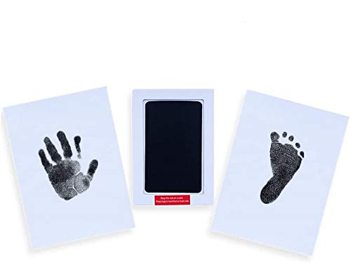 Locisne 3Pack bebé recién nacido Babyprints Safe Handprint o huella Clean-Touch negro almohadilla de tinta, total 6 usos para familia recuerdo Baby Shower Regalo y Regalo