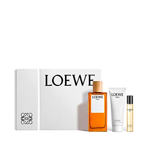 Loewe solo eau toilette 100ml + balsamo despues de afeitado 75ml + eau toilette 15ml