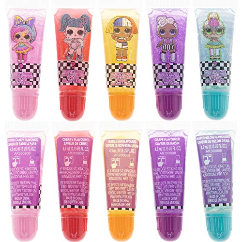 L.O.L Surprise! Townley Girl El Juego de Maquillaje Incluye Brillo de Labios, Esmalte de uñas y Pegatinas de uñas para niños y niñas, a Partir de 3 años, 11 Piezas