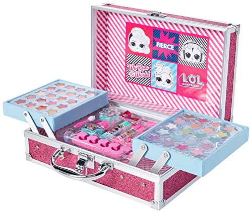 L.O.L. Surprise Train Case - Set de Maquillaje para Niñas - Moderno y Colorido con Maquillaje para Niñas, Kit de Manicura y Accesorios - Regalo para Niñas