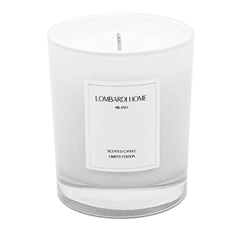 Lombardi Home - Vela aromática Vainilla, Vela perfumada, 100% Cera de Soja Natural, Vegana, 8% de Esencia, aromaterapia, decoración Italiana, relajación, Regalo Navidad