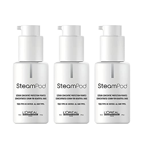 L'oréal - Lote de 3 Botellas de suero L'oreal Steampod Vapoactive Smooth Protector 50 ml