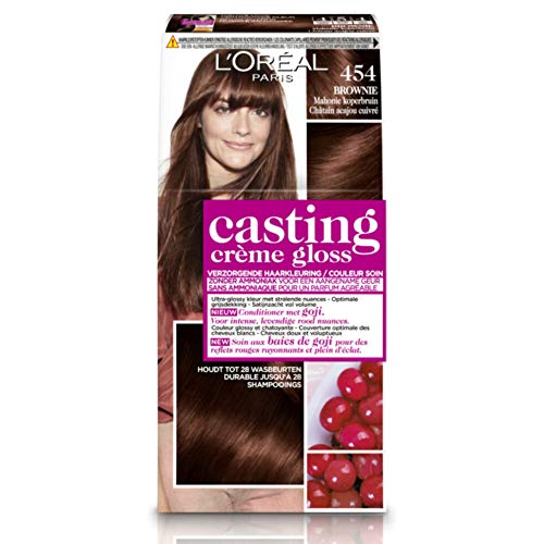 L’Oréal Paris Casting Crème Gloss 454 Brownie Mahonie coloración del cabello Marrón - Coloración del cabello (Marrón, Brownie Mahonie, Bélgica, 73 mm, 83 mm, 170 mm)