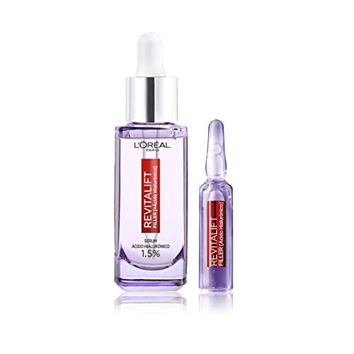 L'Oreal Paris Dermo Expertise Revitalift Filler - Sérum con Ácido Hialurónico Puro + Tratamiento Ampollas Ácido Hialuronico