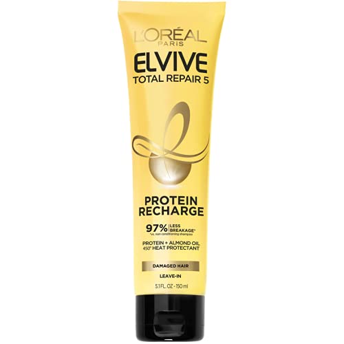 L'Oréal Paris Elvive Total Repair 5 proteína Recarga Leave In Acondicionador, tubo de 5 fl oz