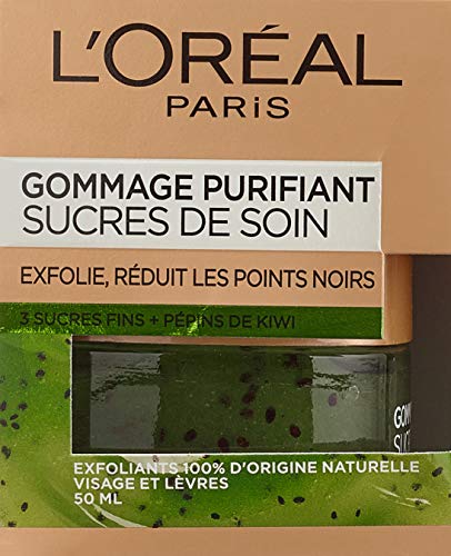 L'Oréal Paris – exfoliante purificante para el rostro y los labios, azúcares de cuidado – 50 ml