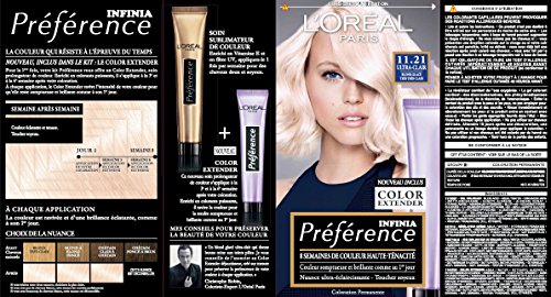 L'Oréal Paris Préférence Coloration Permanente 11.21 Moscou Blond Glacé Très Très Clair