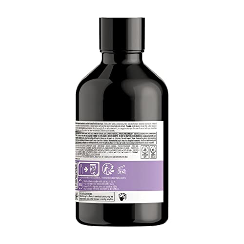 L’Oréal Professionnel | Champú neutralizante de tonos amarillos, Para rubios y platinos perfectos, Textura cremosa con pigmentos morados, Chroma Crème, SERIE EXPERT, 300 ml