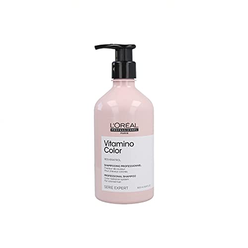 L’Oréal Professionnel | Champú Protector del color anti sequedad, Para Cabellos Teñidos, Vitamino Color, SERIE EXPERT, 500mL