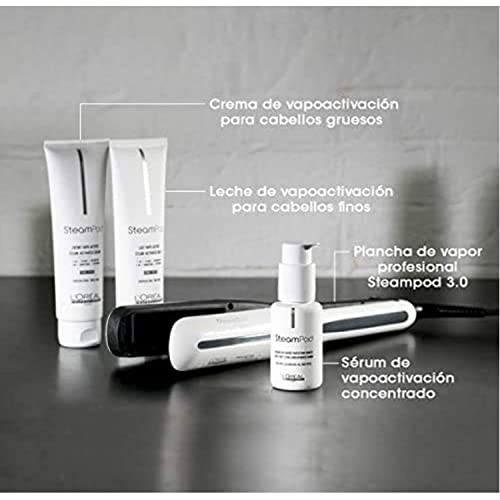 L'Oréal Professionnel | Crema de Alisado Steampod para Cabello Grueso, 150 ml