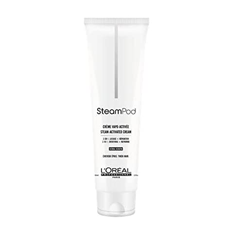 L'Oréal Professionnel | Crema de Alisado Steampod para Cabello Grueso, 150 ml