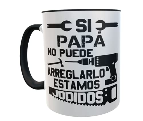 Los Eventos de la Tata. Regalo original para papá. Taza para regalar a los padres, dia del padre. Papá lo arregla todo