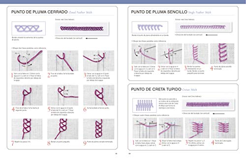 Los puntos del bordado esenciales: Más de 100 puntos explicados paso a paso