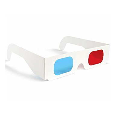 Lote de 50 Pcs de Gafas 3D Anaglifos de Papel Cartón - Envío Desde España 24-48 Horas