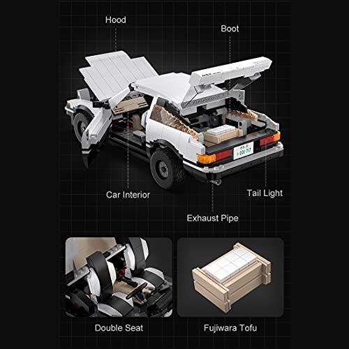 LOTSOFUN CADA Technik C61024W Coche de carreras AE86 para Initial D, juego de construcción compatible con Lego Technic – 1324 piezas – Versión estática