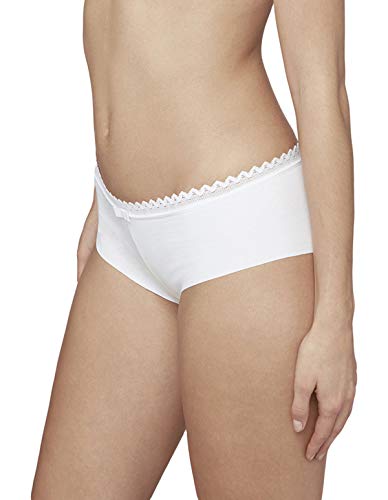 Lou 07278-010 Women's Oxygene Coton White Cotton Shorties Boyshort Small