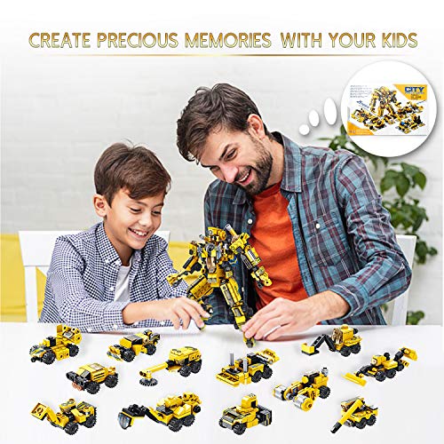 LUKAT Robot Stem Juguetes de Construcción 25-in-1 573 PCS Educativo Ingeniería Bloques Aprendizaje Kit de Juguetes Diversión Creativa Mejor Regalo de Juguete para 6 7 8 9 10+ Años o más Niños y Niñas