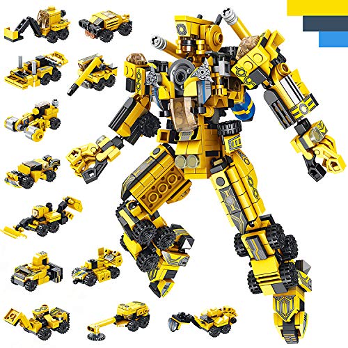 LUKAT Robot Stem Juguetes de Construcción 25-in-1 573 PCS Educativo Ingeniería Bloques Aprendizaje Kit de Juguetes Diversión Creativa Mejor Regalo de Juguete para 6 7 8 9 10+ Años o más Niños y Niñas