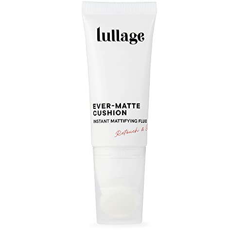 LULLAGE Fluido Matificante Instantáneo Anti-Brillos, 30 ml | Textura aterciopelada en Piel Mixta - Grasa | Tratamiento VEGANO y Natural | Acabado Mate Suave y Sedoso al Instante, Ever-matte Cushion