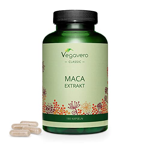 Maca Andina Vegavero® | 4200 mg | Energía + Libido + Hormonal | Cosechada en Perú | Adaptógeno Natural | 6 Meses Suministro | 180 Cápsulas | Maca Amarilla Peruana | Sin Aditivos | Maca Root