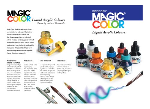 Magic Color - Frascos de pintura acrílica líquida para principiantes (8 unidades, 28 ml)