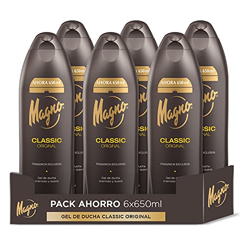 Magno - Gel de Ducha Classic - 6uds de 650ml (3.900ml) – Cremoso y agradable – Su fragancia no te dejará indiferente