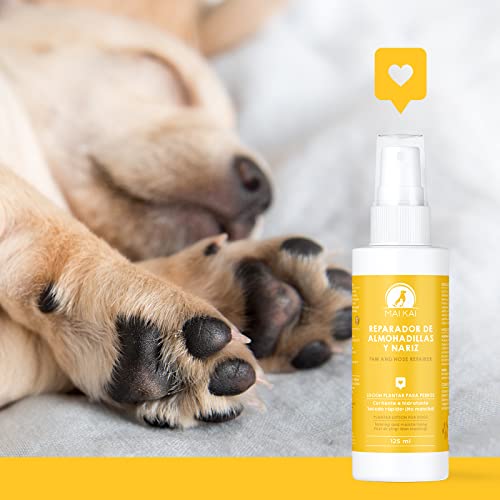 MAIKAI Protector Almohadillas para Perros en Spray (125 ml) Alternativa a cremas y bálsamos - Hidrata y suaviza Nariz y Patas agrietadas