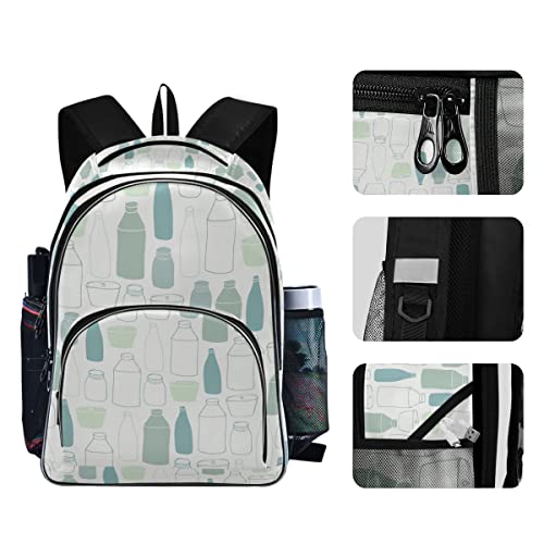 MALPLENA Refrescantes botellas y frascos de pintura mochilas de viaje para hombres, regalos para hombres Wowen con puerto de carga USB para portátiles de 15.6 pulgadas