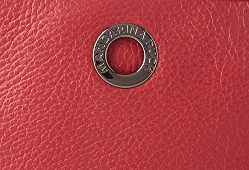 Mandarina Duck Ruba Red Melow Leather Crossover para mujer, talla única