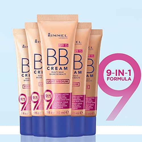 Maquillaje con color BB Cream Perfección 9 en 1 de Rimmel.