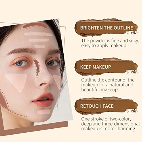 Maquillaje Contouring Wonder Stick, Contouring e Iluminador en Crema, 2 en 1 Concealer Contour Composición doble 3D maquillaje de la cara Resalte Sombra Barra contorno de Lápiz Corrector Pen crema (3)